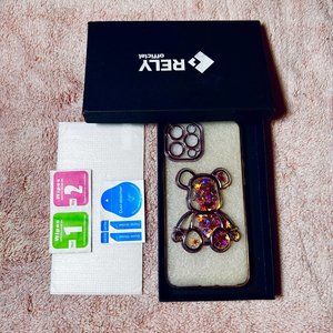 X Eyes Bear iPhone 12Pro Max Phone Case With Screen Protector